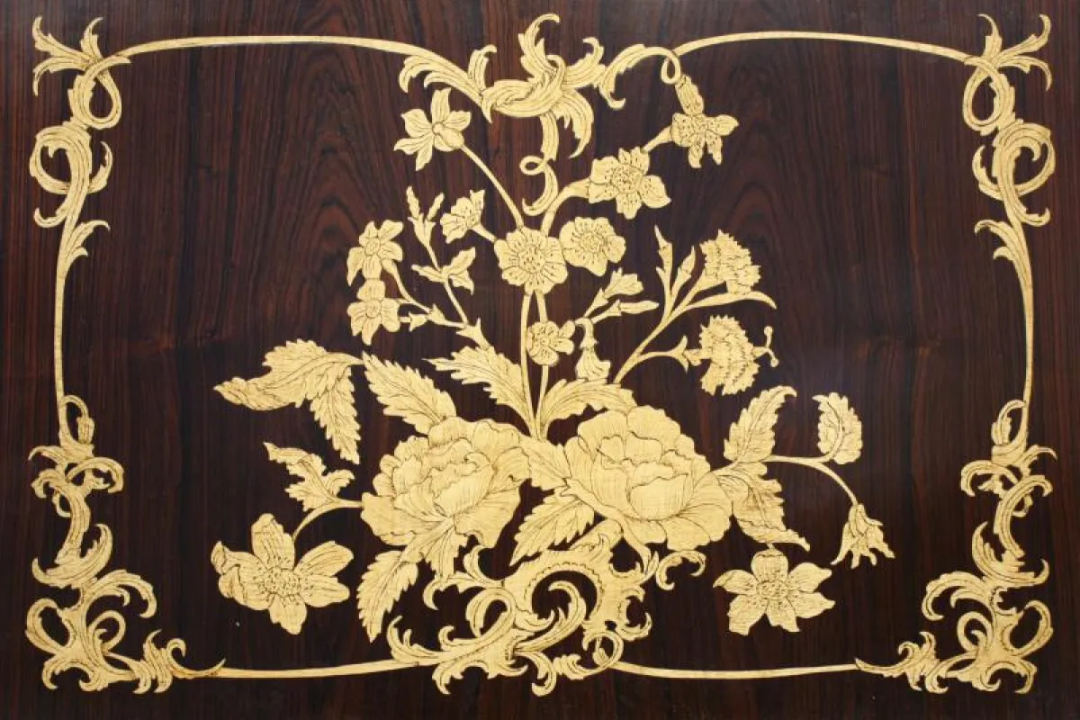 Marqueterie meubel detail