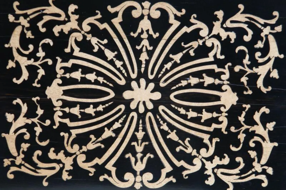 Marqueterie zwart cirkel